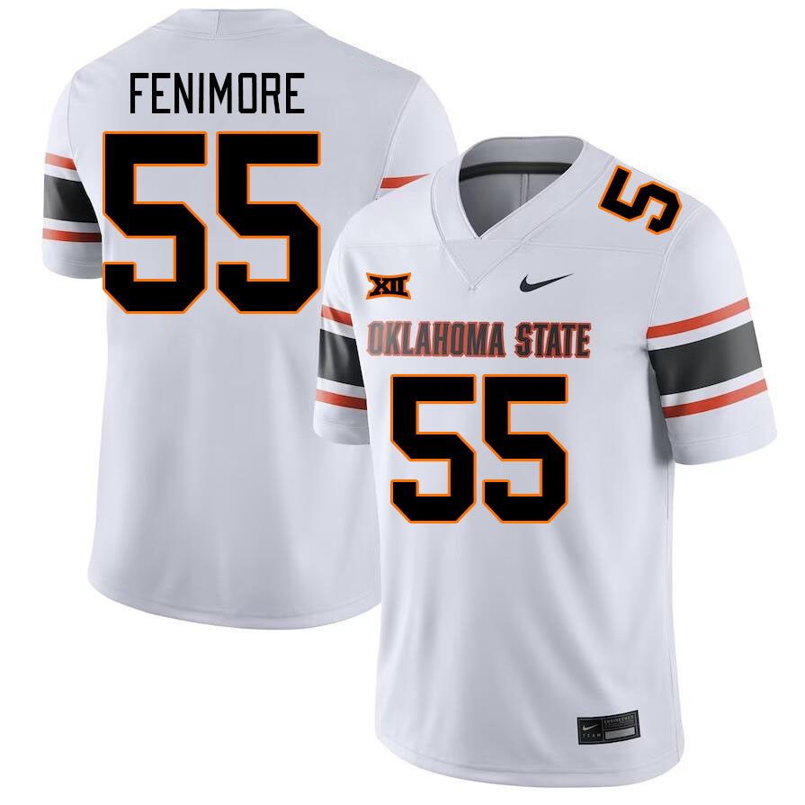 Oklahoma State Cowboys #55 Bob Fenimore College Football Jerseys Stitched Sale-White